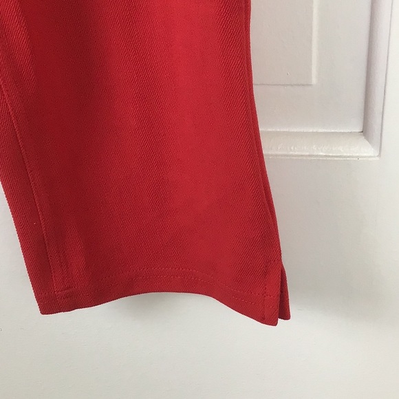 Vera Wang Cropped Capri Pants Size M Red NWT - Picture 3 of 7